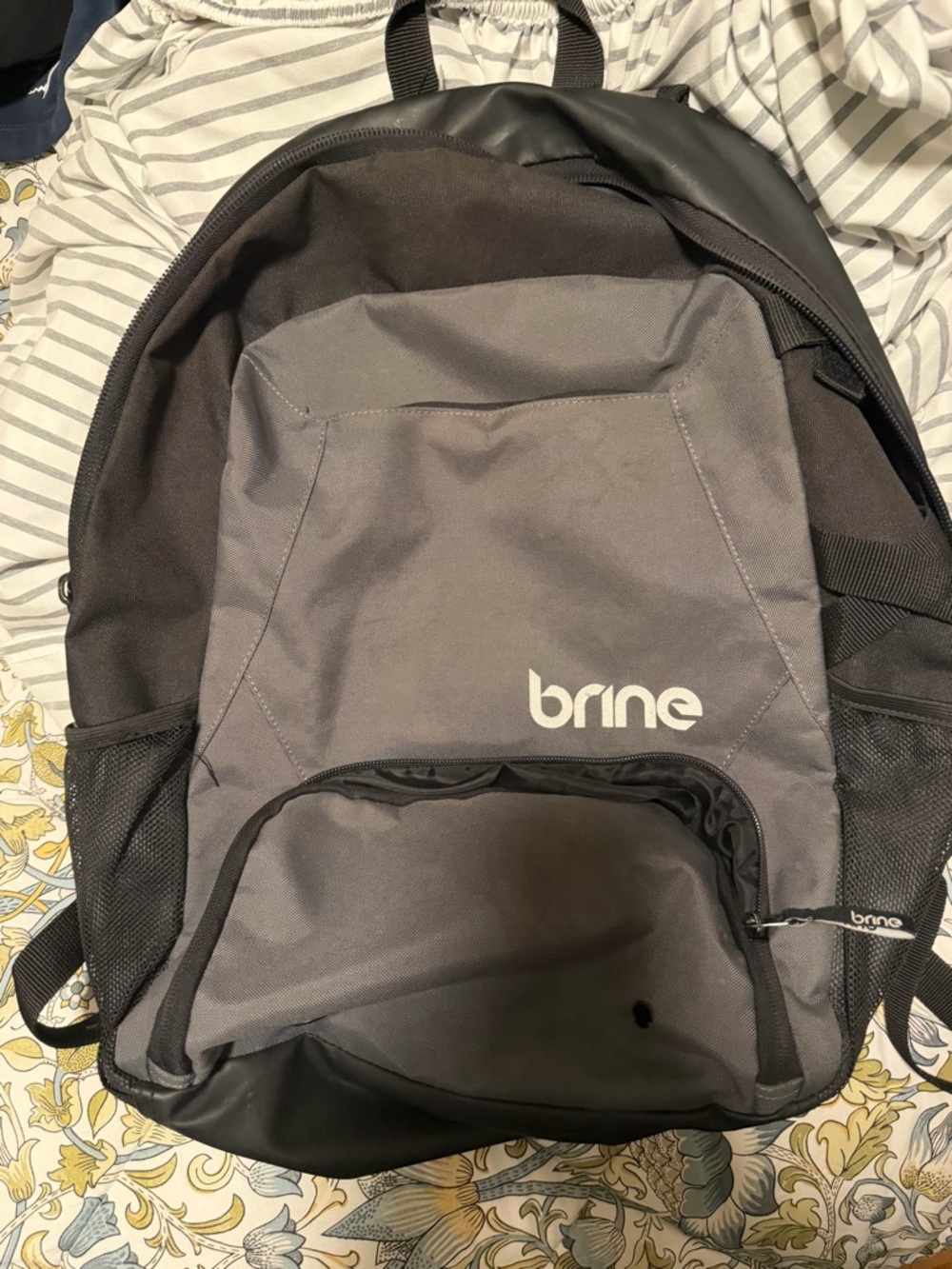 Brine Lacrosse Gray and Black Backpack